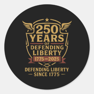 Patriotic Usa Army Us Military Parade 250th Annive Classic Round Sticker