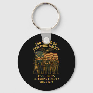 Patriotic Usa Army Us Military Parade 250th Annive Key Ring