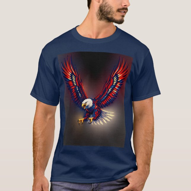 Patriotic USA Bald Eagle T-Shirt (Front)