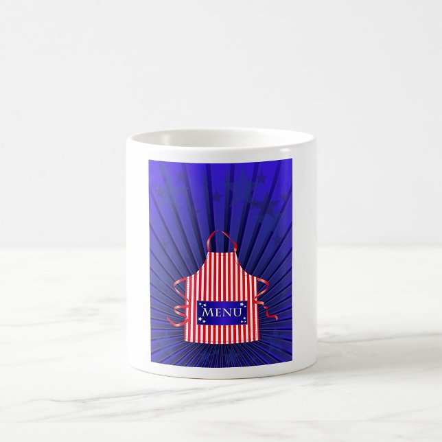 Patriotic USA Chef Red White Blue BBQ Cooking  Coffee Mug (Creator Uploaded)
