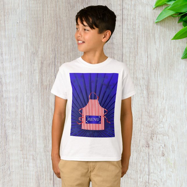 Patriotic USA Chef Red White Blue BBQ Cooking  T-Shirt (Creator Uploaded)