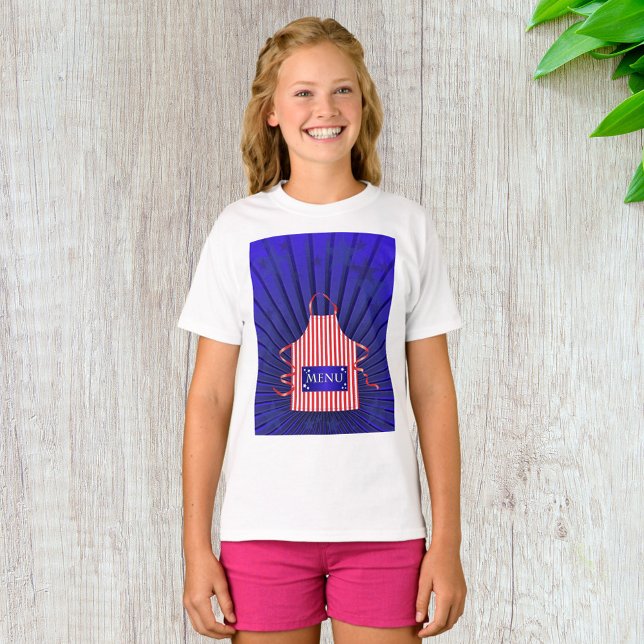 Patriotic USA Chef Red White Blue BBQ Cooking  T-Shirt (Creator Uploaded)