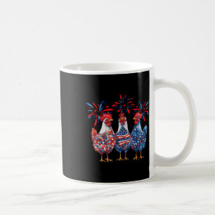 Patriotic Usa Chicken 4th Of July Us Flag Independ Coffee Mug