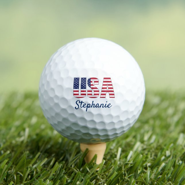 Patriotic USA Design Golf Balls (Insitu Tee)