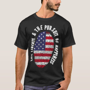 Patriotic USA DNA Life Liberty & Pursuit of Happin T-Shirt