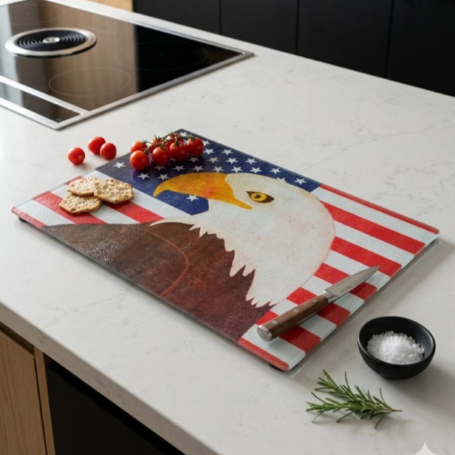 Patriotic USA Eagle Flag Cutting Board (Creator Uploaded)