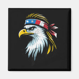 Patriotic USA Eagle Mullet American Flag - 4th of Magnet
