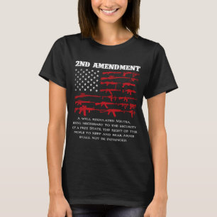 Patriotic USA Flag 2nd Amendment Gun Rights Fire A T-Shirt