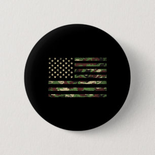 Patriotic Usa Flag 4th Of July Camo American Flag  6 Cm Round Badge