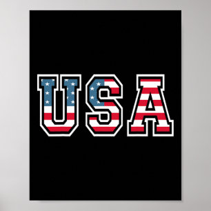 Patriotic Usa Flag 4th Of July For Men Women Kids Poster