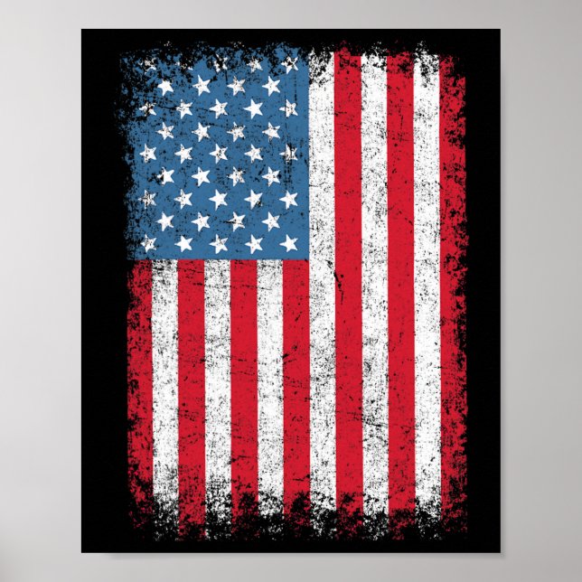 Patriotic Usa Flag 4th Of July For Men Women Kids  Poster (Front)