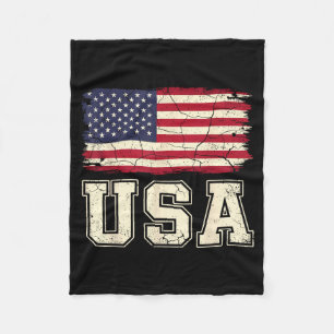 Patriotic usa flag american flag usa 4th of july P Fleece Blanket