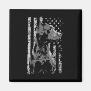 Patriotic Usa Flag Black Labrador Gift For Lab Own Magnet