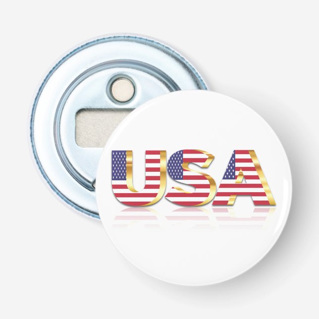 Patriotic USA Flag Bottle Opener (Front)
