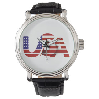 Patriotic USA Flag Clock | Modern American Watch