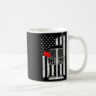 Patriotic Usa Flag Disc Golf Frolf Women Kids Men  Coffee Mug