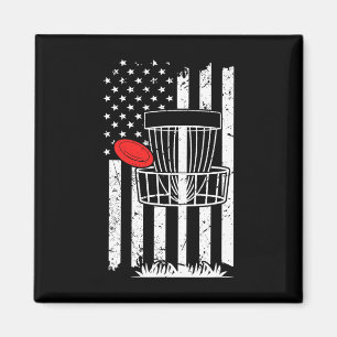 Patriotic Usa Flag Disc Golf Frolf Women Kids Men Magnet