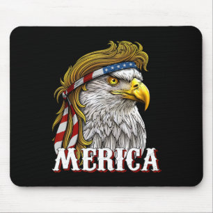 - Patriotic Usa Flag Eagle Of Freedom - 4th Of Jul Mouse Pad