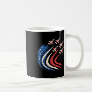 Patriotic Usa Flag Fighter Jet 4th Of July Airforc Coffee Mug