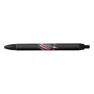 Patriotic USA Flag Fighter Jets Boys 4th of July Black Ink Pen