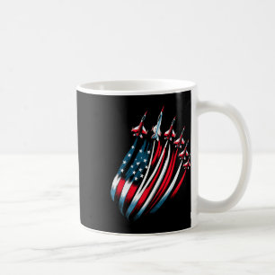 Patriotic Usa Flag Fighter Jets Boys 4th Of July Coffee Mug