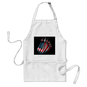 Patriotic USA Flag Fighter Jets Boys 4th of July  Standard Apron
