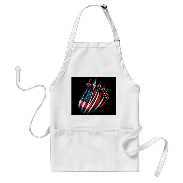 Patriotic USA Flag Fighter Jets Boys 4th of July  Standard Apron (Front)