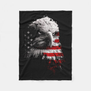 Patriotic Usa Flag Fighter Jets Eagle Boys 4th Fleece Blanket