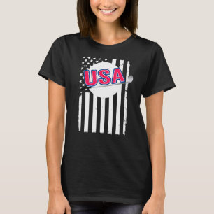 Patriotic Usa Flag Golfing American Golf Summer Ga T-Shirt