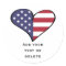 Patriotic USA Flag Heart Custom Party Favours