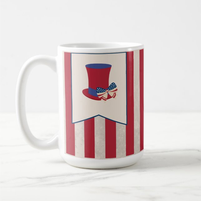 Patriotic USA Flag Mug | American Pride Coffee Cup (Left)