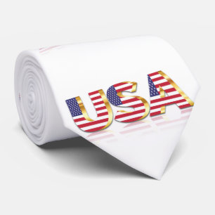 Patriotic USA Flag Neck Tie