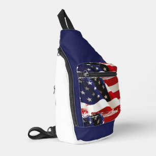 Patriotic USA Flag Sling Bag