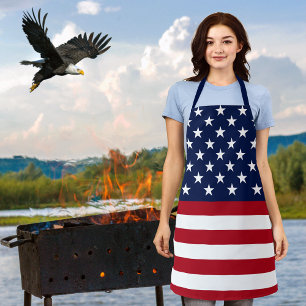 Patriotic USA Flag Stars and Stripes Apron