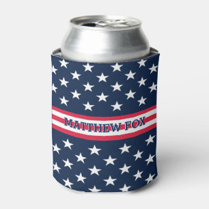 Patriotic USA Flag 🇺🇸 Stars & Stripes  Can Cooler
