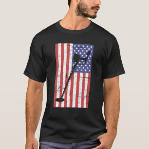 Patriotic USA Flag - Treasure Hunting T-Shirt