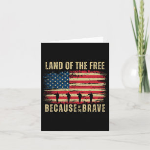 Patriotic Usa Flag U.s. Heroes Happy 4th Of July  Card