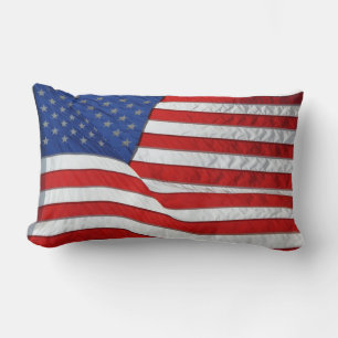 Patriotic USA Flag United States Lumbar Cushion