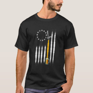 Patriotic Usa Flag Uth Of July American Brewery Cr T-Shirt