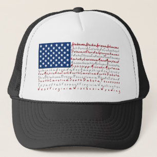 Patriotic USA Flag  With all 50 States Hat