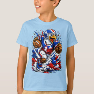 Patriotic USA Football Eagle #1 Football Player T-Shirt