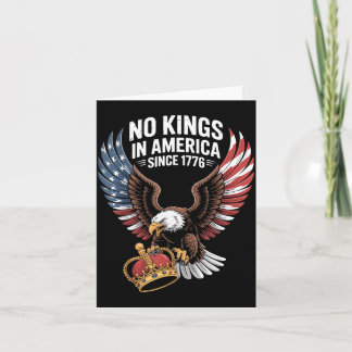 Patriotic USA Freedom Bald Eagle 4th of july Kings Card