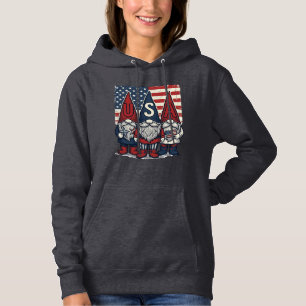 Patriotic USA Gnome Trio Vintage Vector Design_1 Hoodie