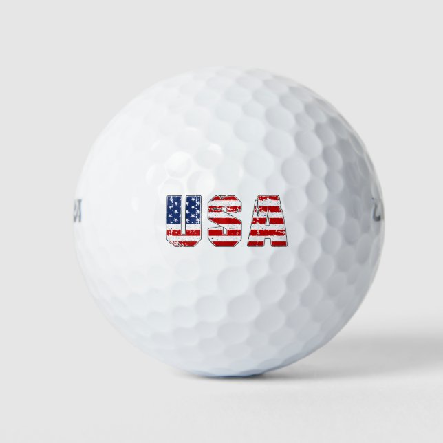 Patriotic USA Golf Balls (Front)