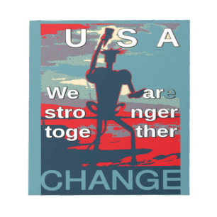 Patriotic USA Hope Graphic Art Print Design Notepad