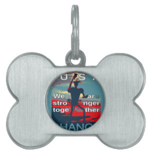 Patriotic USA Hope Graphic Art Print Design Pet Name Tag