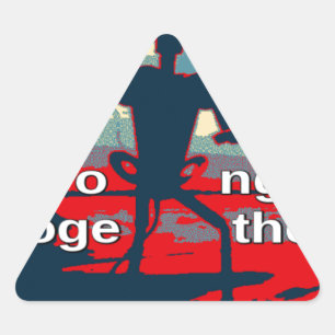 Patriotic USA Hope Graphic Art Print Design Triangle Sticker