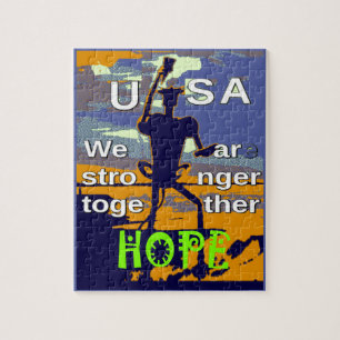 Patriotic USA Hope Graphic Jigsaw Puzzle