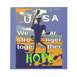 Patriotic USA Hope Graphic Notepad