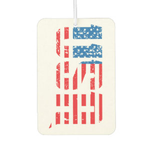 Patriotic USA in Red, White, and Blue Car Air Freshener